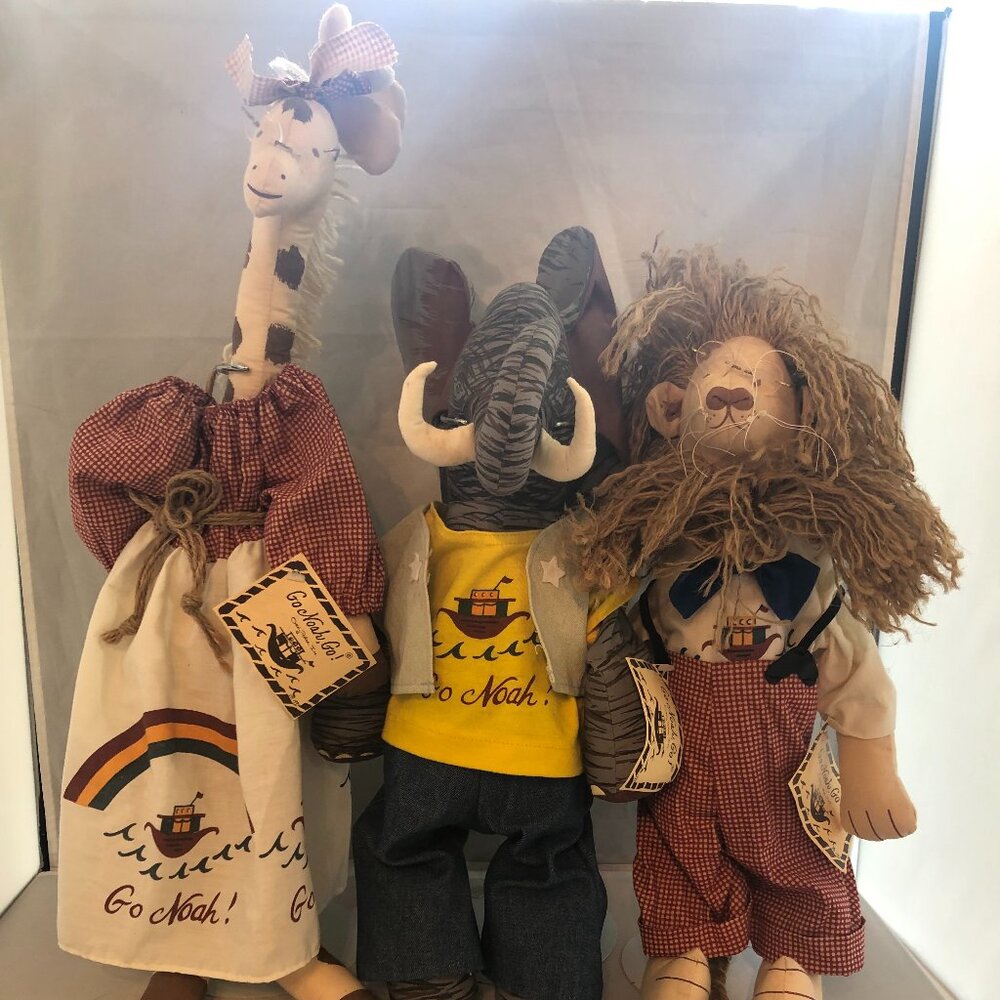 Overly-Raker NOAH'S ARK COLLECTION Giraffe, Elephant & Giraffe Vintage New